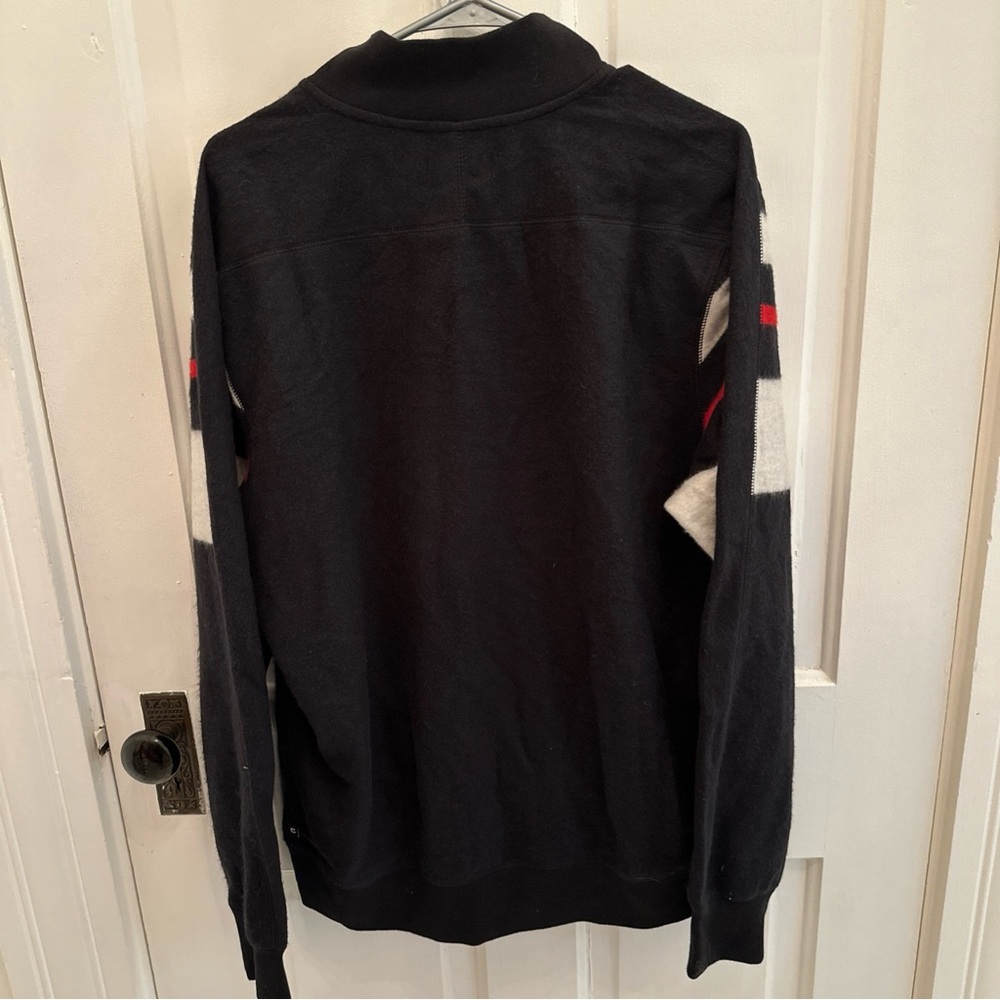 Chaps Ralph Lauren Pullover Fleece Sweatshirt Men's L  Black & Red NWT - Picture 10 of 12